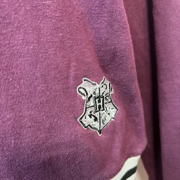 Harry Potter Girls Maroon Shrug Drawstring Pullover Hogwarts Sweater Size Large - Picture 2 of 7